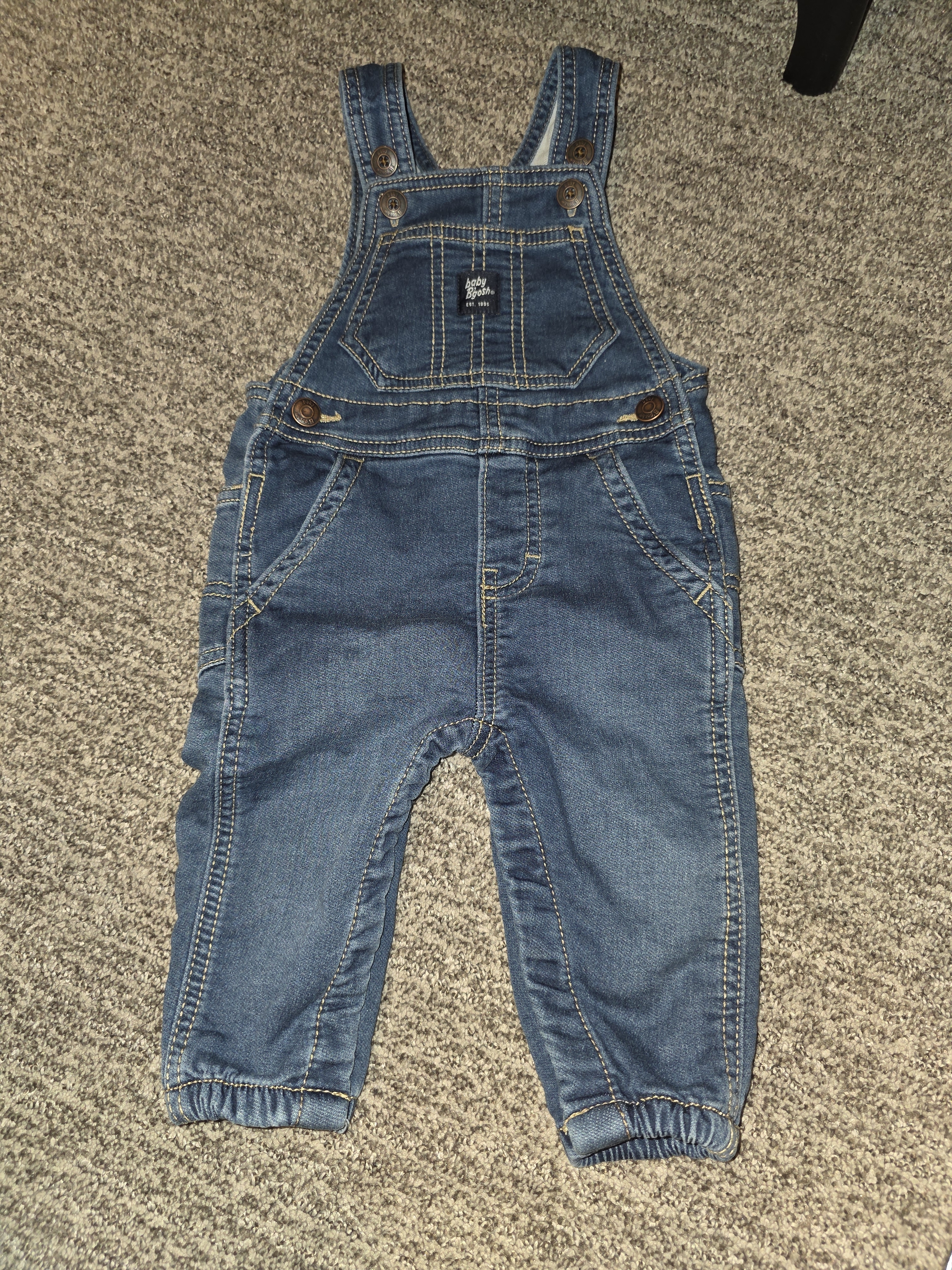 Baby Bgosh Blue Denim Overalls Size 6 Months Like New Condition